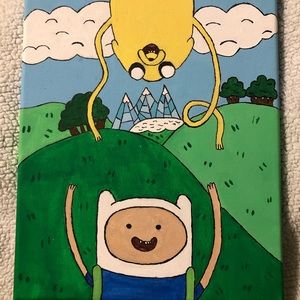 Hand painted cartoon on canvas